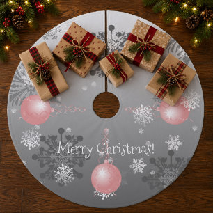 Roze Fantasie Kerstornament Boomrok Fleece Kerstboom Rok