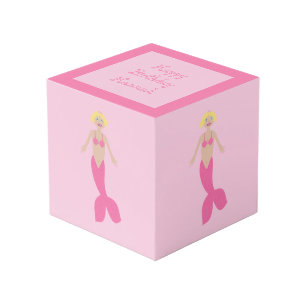 roze fantasie zeemeermin aangepaste foto uploaden kubus