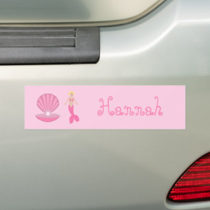 roze fantasie zeemeermin bumpersticker
