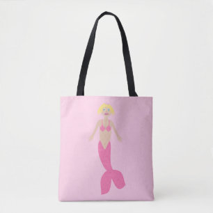 roze fantasie zeemeermin draagtas