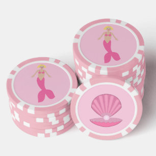  roze fantasie zeemeermin poker chips