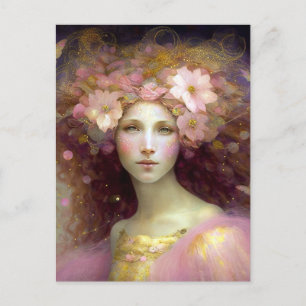 Roze Fantasy Art Briefkaart