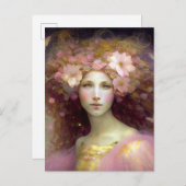 Roze Fantasy Art Briefkaart (Voorkant / Achterkant)
