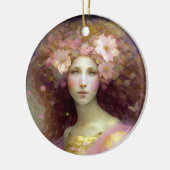 Roze Fantasy Art Keramisch Ornament (Links)