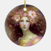 Roze Fantasy Art Keramisch Ornament (Achterkant)