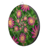 Roze fantasy Flowers Modern Abstract fractal Art Dartbord (Voorkant Rechts)