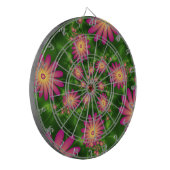 Roze fantasy Flowers Modern Abstract fractal Art Dartbord (Voorkant Links)
