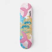 Roze Fantasy Mermaid Life Skateboard (Voorkant)