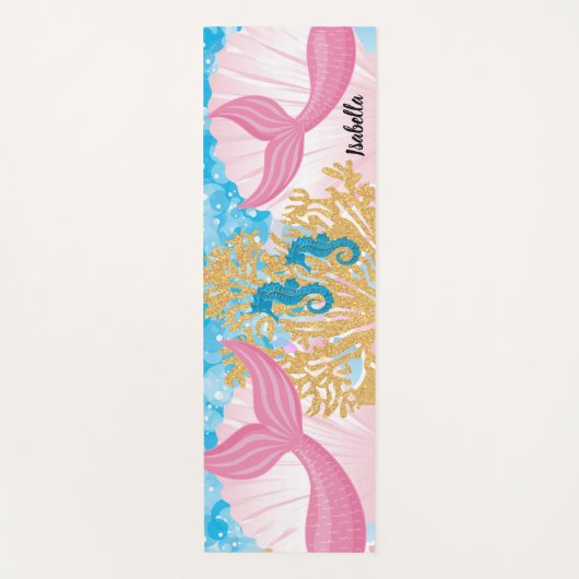 Roze Fantasy Mermaid Life Yogamat (Voorkant)