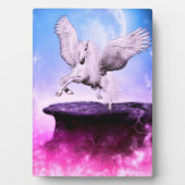 Roze Fantasy Unicorn Fotoplaat (voorkant)