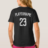 Roze fasksoftteam, Speler en Aantal T-shirt (Achterkant)