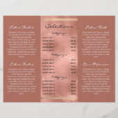 Roze Faux Folie Monogram Logo Drievoudig Brochure (Achterkant)