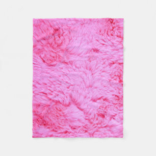 Roze Faux Fur Fleece Deken