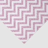 Roze Faux Glitter Chevron Tissuepapier (Detail)