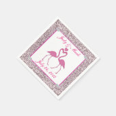 Roze Faux Glitter Flamingo Bruiloft Papier Servett Servetten (Hoek)