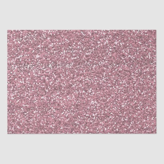 Roze Faux Glitter Tissuepapier (Voorkant)