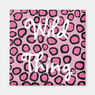 Roze faux-proefdruk Wilde dding Magneet