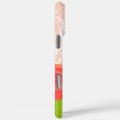 Roze Faux Rhinstone gepersonaliseerde Damask iPhon Case-Mate iPhone Case (Achterkant / Rechts)