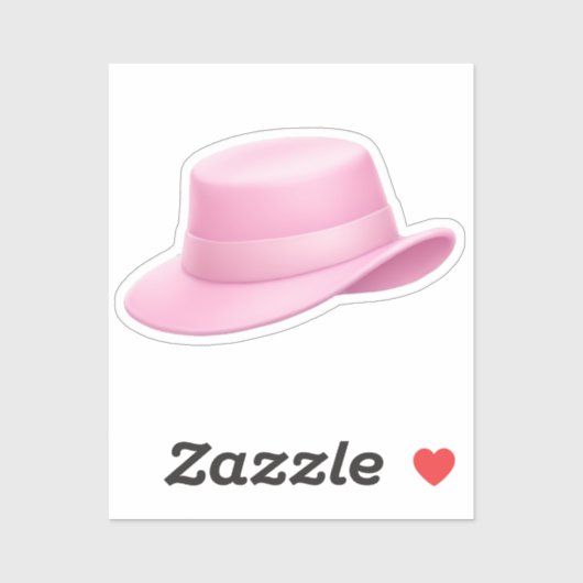 Roze Fedora Emoji - Sticker (Vel)