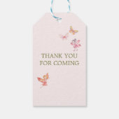 Roze Fee Eerste Meisje Verjaardag Favoriet Cadeaut Cadeaulabel (Achterkant)