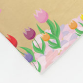 Roze fee en kersenbloesems fleece deken (Hoek)