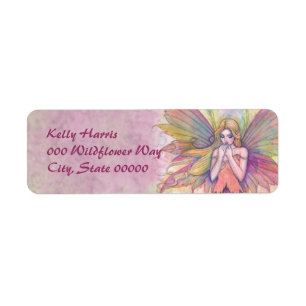 Roze Fee Fantasie Kunst Retouradreslabels Etiket