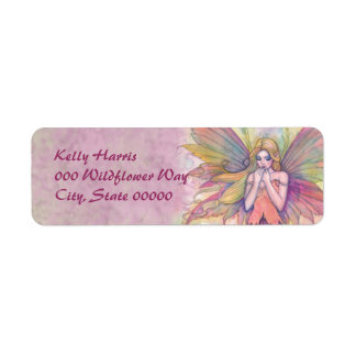 Roze Fee Fantasie Kunst Retouradreslabels Etiket