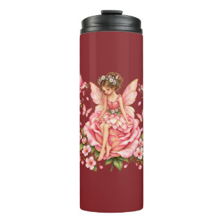 Roze Fee Thermobeker – Whimsische Feeë Thermosbeker