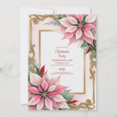 Roze Feestelijk Kerstfeest Kaart (Voorkant)