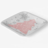 Roze feestelijke Bord kerstboompapier (Gebogen)