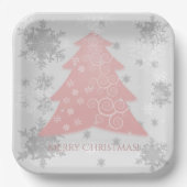 Roze feestelijke Bord kerstboompapier (Voorkant)