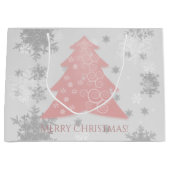 Roze feestelijke kerstboom - cadeautas (Voorkant)