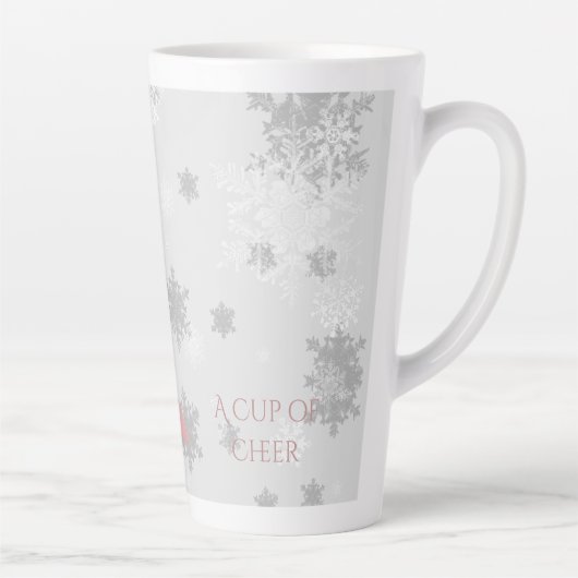 Roze feestelijke kerstboom latte Mok (Rechts)