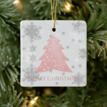 Roze feestelijke kerstboomkeramische Ornamenten