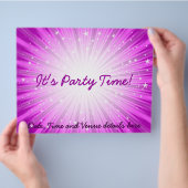 Roze Feestflyer Flyer (Hand)