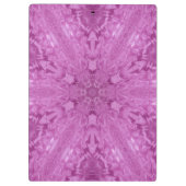 Roze Feminine Lace Kaleidoscope Snowflake Klembord (Achterkant)