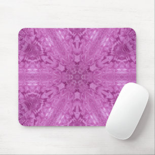 Roze Feminine Lace Kaleidoscope Snowflake Muismat