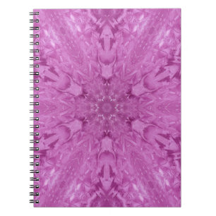 Roze Feminine Lace Kaleidoscope Snowflake Notitieboek