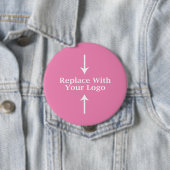 Roze Feminine Logo Sjabloon Ronde Button 4,0 Cm (In situ)