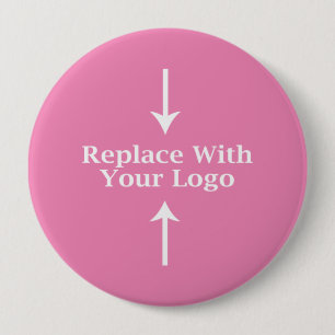 Roze Feminine Logo Sjabloon Ronde Button 4,0 Cm