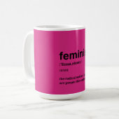 Roze Feministe Koffiemok (Voorkant links)