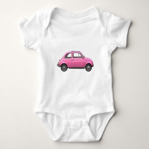 Roze fiat 500 Italiaanse auto Romper