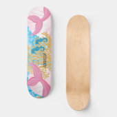 Roze fiberskateboard van de Zeemeermin Skateboard (Voorkant)