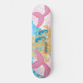 Roze fiberskateboard van de Zeemeermin Skateboard (Voorkant)