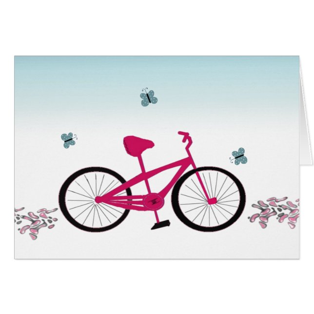 Roze fiets (Voorkant Horizontaal)