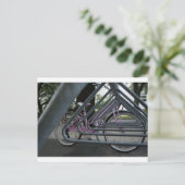roze fiets briefkaart (Staand voorkant)