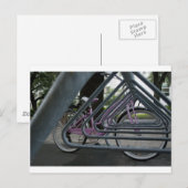 roze fiets briefkaart (Voorkant / Achterkant)