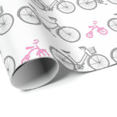 Roze fiets cadeaupapier (Rol Hoek)