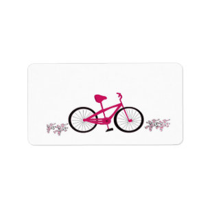 Roze fiets etiket