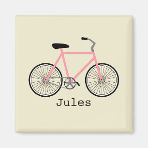 Roze fiets Magnet Magneet